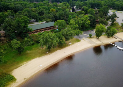 Kitchenette, Balcony view, River view Kitchenette lodging on the lower dells WI. River at Cedar Lodge and Settlement