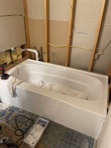 old bathroom pictures during construction