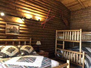 Riverview Premier lodge room at Cedar Lodge and Settlement in Wisconsin Dells. Resort, cabins and suites on the WI River