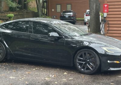 EV car charging, Tesla chargers at Cedar Lodge and Settlement in Wisconsin Dells