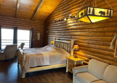 Deluxe Lodge room, lodging on the lower dells WI. River at Cedar Lodge and Settlement