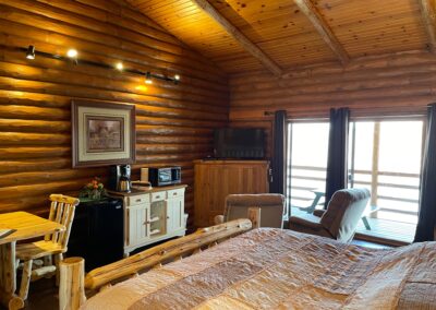 Deluxe Lodge room, lodging on the lower dells WI. River at Cedar Lodge and Settlement